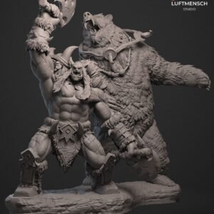 Rexxar and Misha WoW Figurine Model | Custom Size and Color | Gamer Gift | Warcraft | Statue 3D
