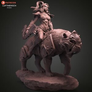Tyrande And Ashalah  WoW Figurine Model | Custom Size and Color | Gamer Gift | Warcraft | Statue 3D