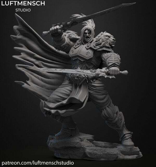 VARIAN WRYNN WoW Figurine Model | Custom Size and Color | Gamer Gift | Warcraft | Statue 3D