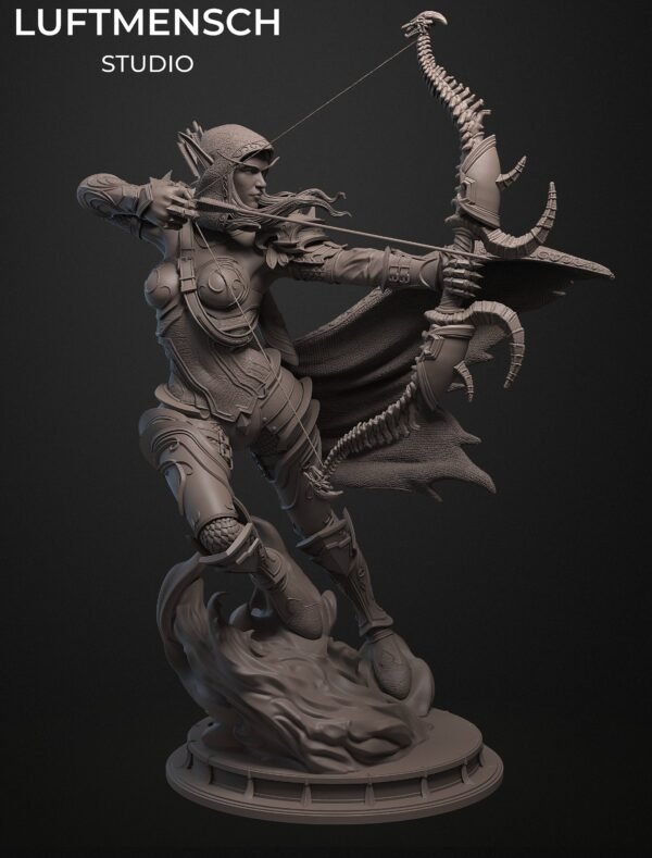 SYLVANAS WINDRUNNER WoW Figurine Model | Custom Size and Color | Gamer Gift | Warcraft | Statue 3D