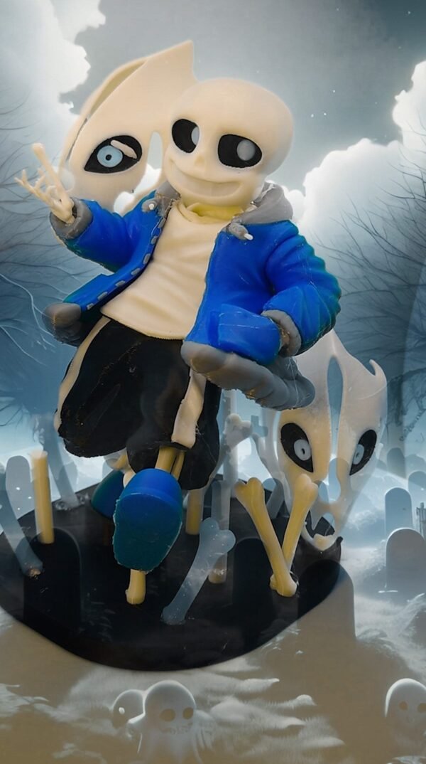 Sans | Skeleton Ghost Model Figure | Fully Colored or DIY Unpainted | Custom Sizes and Color
