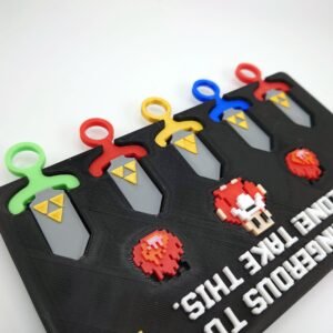 Legend of Key Holder | Wall Mounted | Its Dangerous To Go Alone Take This With You | Keychains Available
