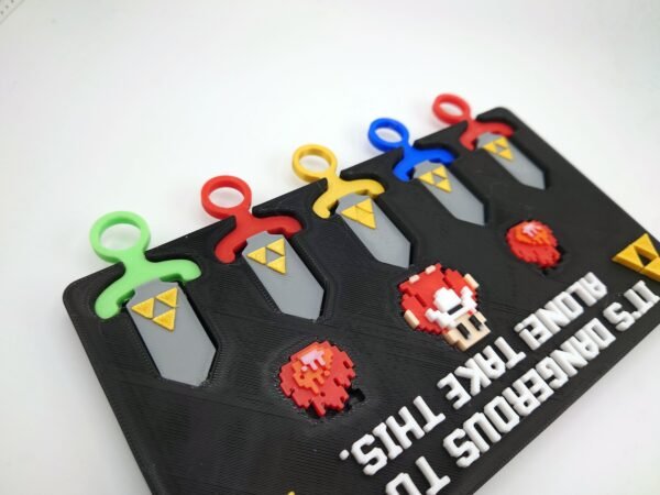 Legend of Key Holder | Wall Mounted | Its Dangerous To Go Alone Take This With You | Keychains Available