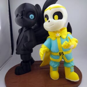 Dream Sans Undertale Diorama | Skeleton Ghost Model Figure | Fully Colored or DIY Unpainted | Custom Sizes and Color