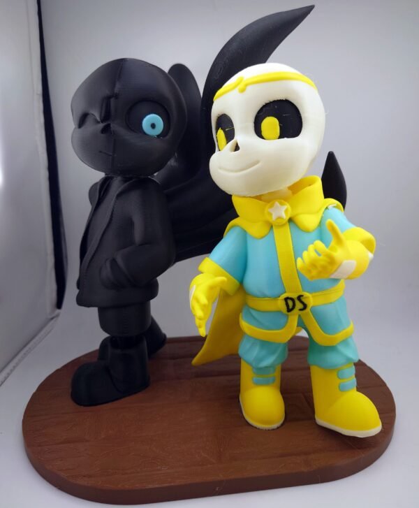 Dream Sans Undertale Diorama | Skeleton Ghost Model Figure | Fully Colored or DIY Unpainted | Custom Sizes and Color