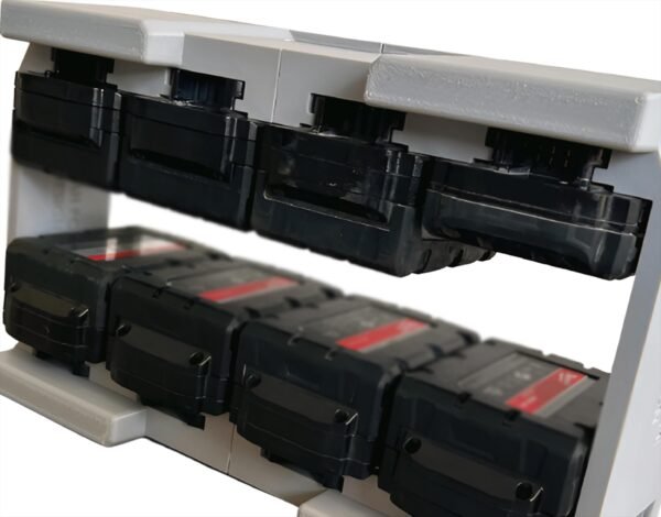 M18 Battery Rack For Milwaukee Packout Compact Tool Box M18 Battery Rack | Fit Up to 8 Batteries