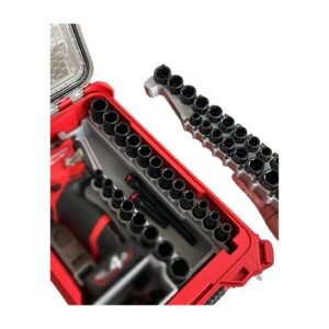 Milwaukee Packout 3/8" Impact Stubby Organizer | Socket and Bit Holder Perfect Fit