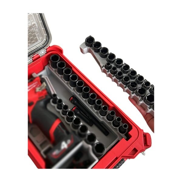 Milwaukee Packout 3/8" Impact Stubby Organizer | Socket and Bit Holder Perfect Fit