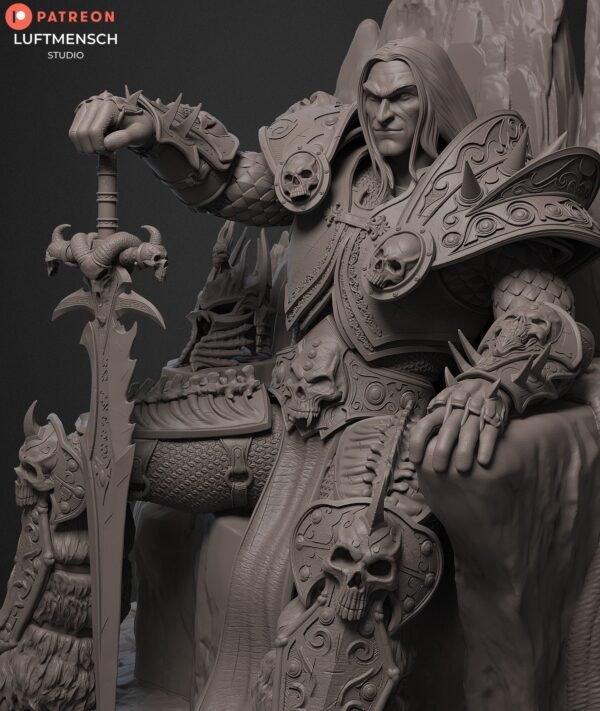 ARTHAS LICH KING WoW Figurine Model | Custom Size and Color | Gamer Gift | Warcraft | Statue 3D