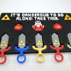 Legend of Key Holder | Wall Mounted | Its Dangerous To Go Alone Take This With You | Keychains Available