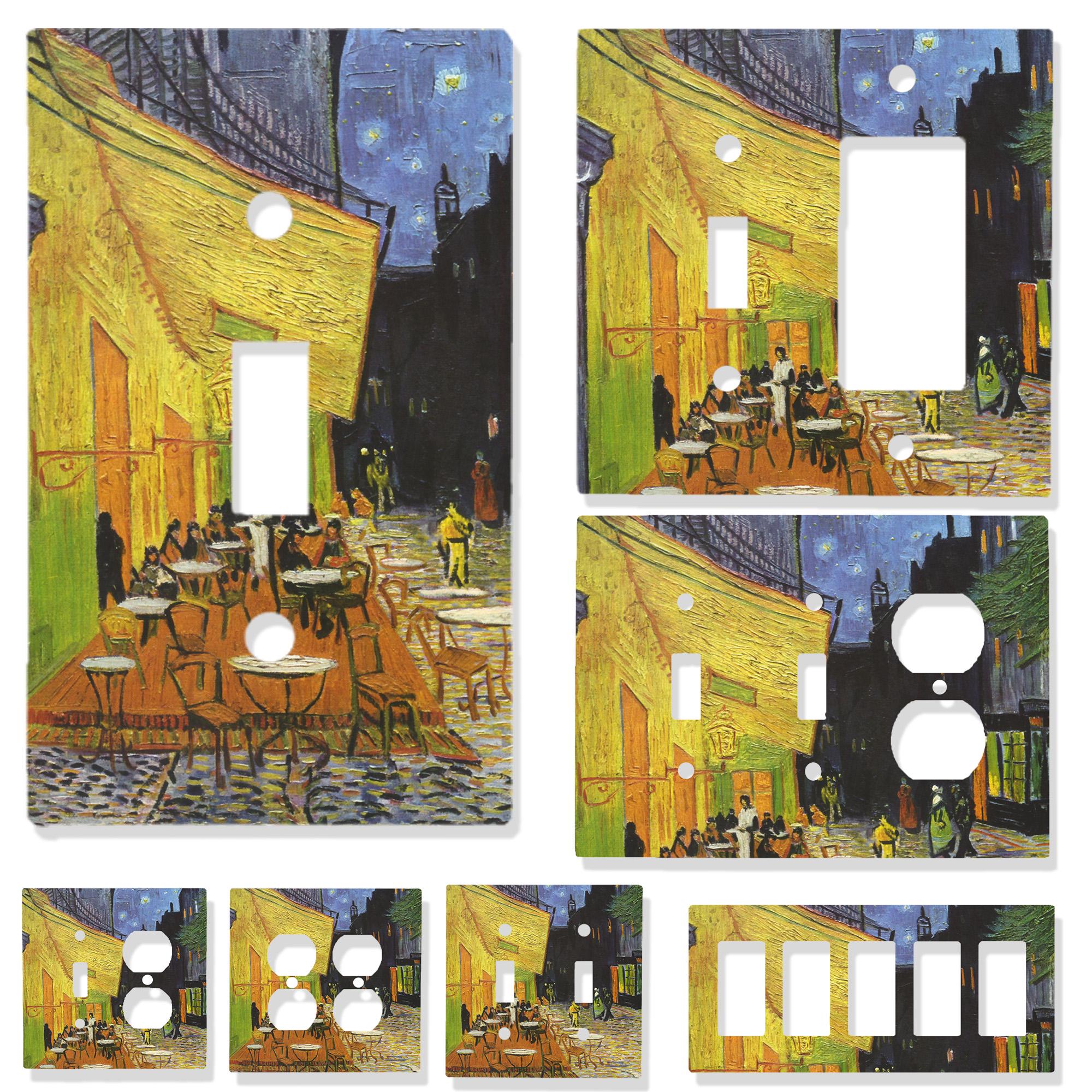 Cafe Terrace at Night Light Switch Cover | Van Gogh Art Outlet Plate | Night Cafe Wall Decor | Multi-Gang Switch Plate