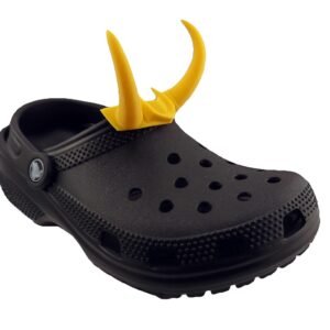 Loki Crown Charm for Crocs – Clip On Easy Accessory Gold Crown Set of 2 (Pair)