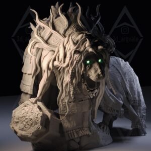 3D Dancing Lion Figurine: Gamer Gift, Dark Souls Statue