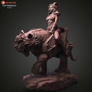 Tyrande & Ashalah WoW Figurine: Warcraft 3D Statue, Gamer Gift