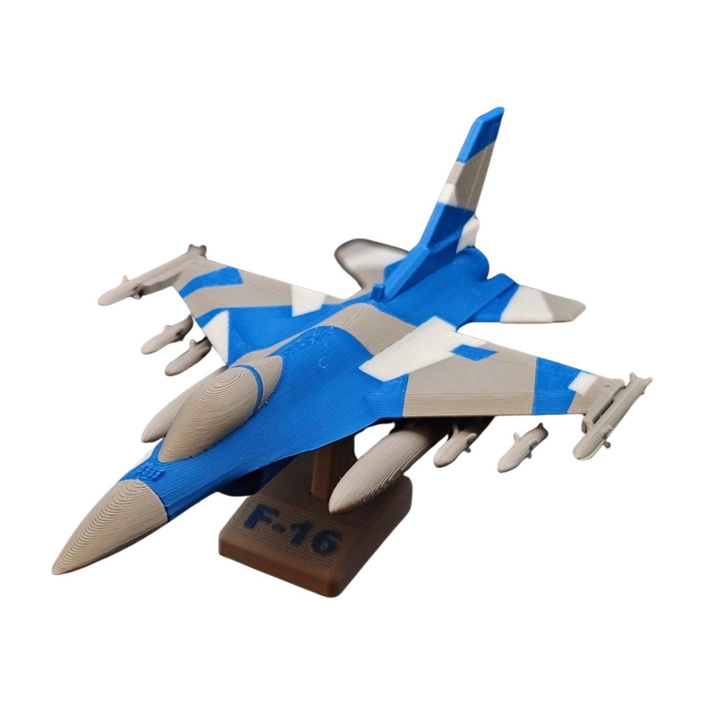 F16 Falcon Plane Kit Card With Optional Light Up LEDS | No‑Glue Snap‑Together | Made in USA