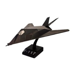 F117 Plane Kit Card With Optional Light Up LEDS | No‑Glue Snap‑Together | Made in USA