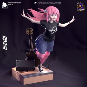 Bocchi the Rock Figure: Hitori Gotoh, Custom 3D Model (Painted or Unpainted)