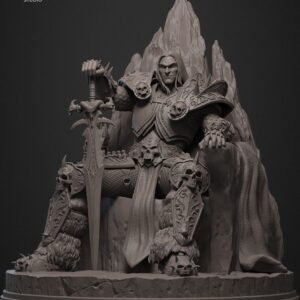 Arthas Lich King Figurine: Warcraft Statue, Gamer Gift, Custom Color