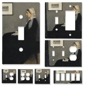 Whistler’s Mother Light Switch Cover | James McNeill Whistler Art Outlet Plate | Minimal Classic Wall Decor | Multi-Gang Switch Plate