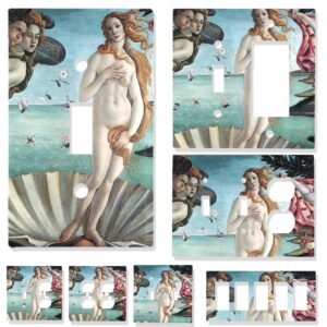 The Birth of Venus Light Switch Cover | Botticelli Art Outlet Plate | Classical Wall Decor | Elegant Multi-Gang Switch Plate