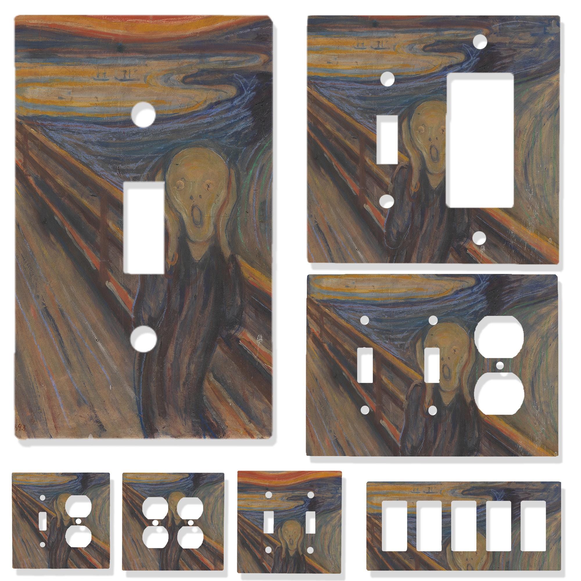 The Scream Light Switch Cover | Edvard Munch Art Outlet Plate | Iconic Expressionist Wall Decor | Multi-Gang Switch Plate