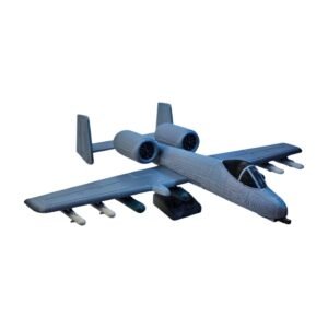 A10 Warthog Plane Kit Card With Optional Light Up LEDS | No‑Glue Snap‑Together | Made in USA