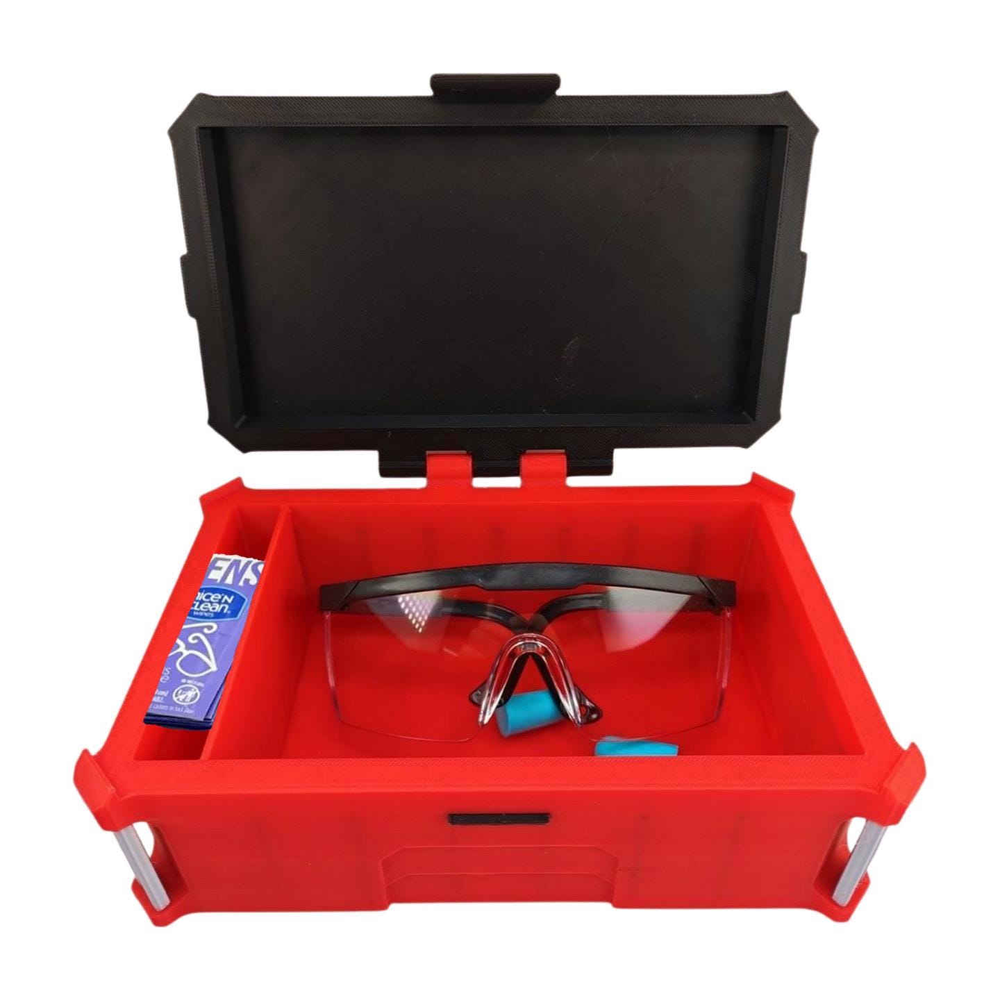 Packout‑Style Glasses Case – Rugged Hard Storage Box for Eyewear, Protective Organizer for Home & Jobsite