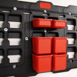 6 Pack Packout Wall Bin Holder – Compatible with Packout Wall Plates And Lid – Storage Bin Mount for Workshop Organization – Bin Hangers