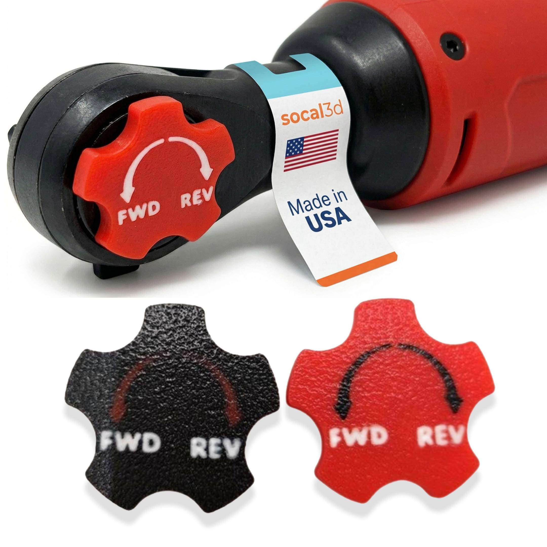 Magnetic Ratchet Switch for Milwaukee M12 Ratchets – Forward/Reverse Direction Selector Replacement – Two Color Repair Upgrade (2 Pack)